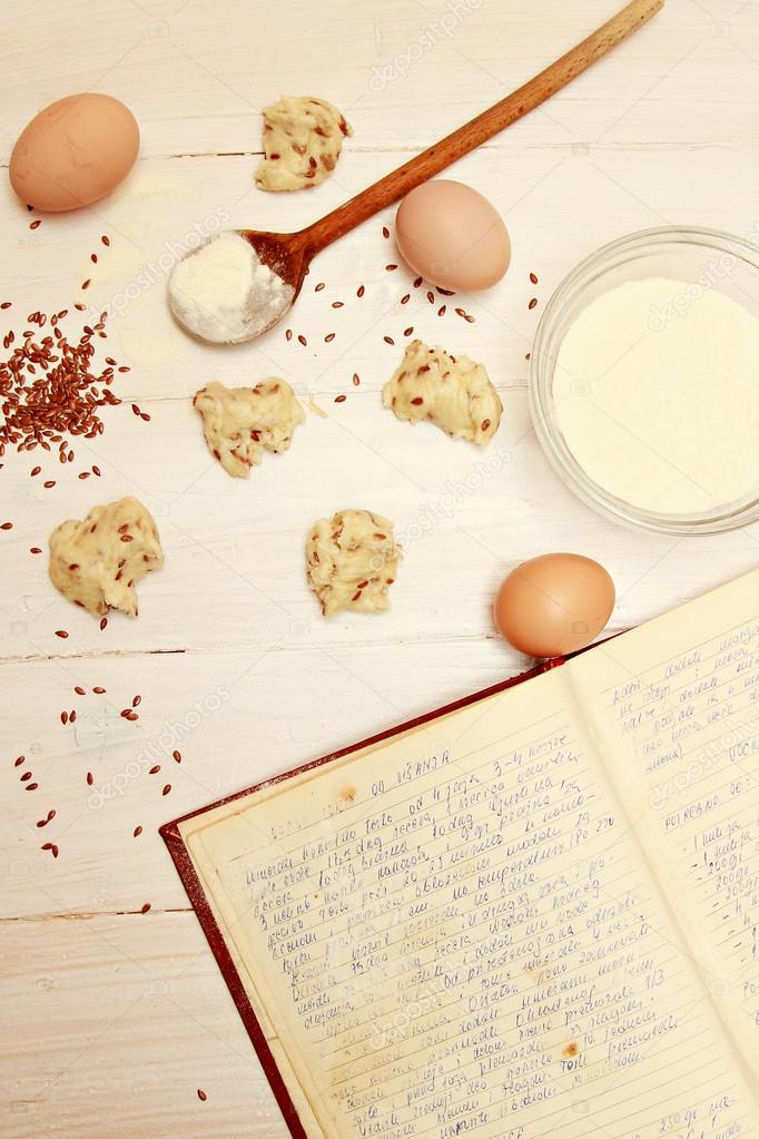 Cahier de recettes manuscrit